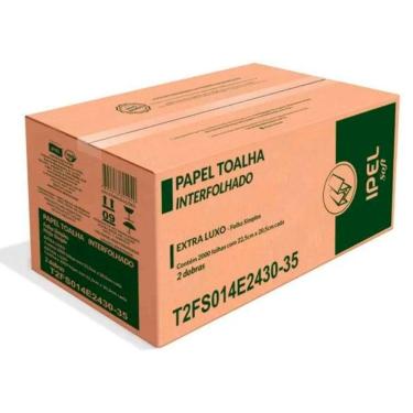 Imagem de Papel Toalha Interfolha Soft 2 Dobras 22,5x20,5 C/2000 Ipel