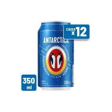 Imagem de Cerveja Antarctica Pilsen Lata 350ml Caixa c/ 12 un 1x12 Unidades  350