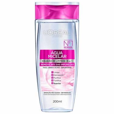 Imagem de Água Micelar L'Oréal Paris Solução de Limpeza 5 em 1, 200ml