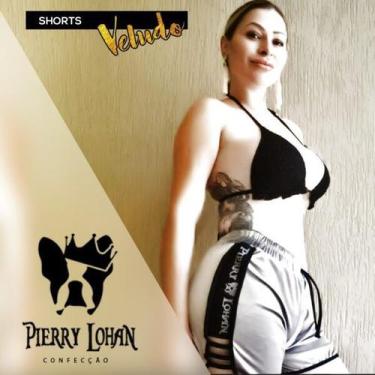 Imagem de Shorts de veludo molhado Cinza  F4 - PIERRY LOHAN