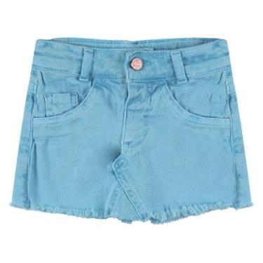 Imagem de Shorts Saia Look Jeans Sarja Collor - AZUL - 01, Azul, 1