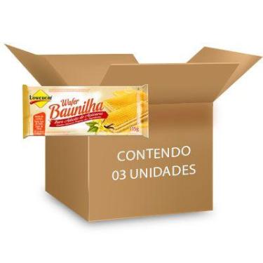 Imagem de Biscoito Wafer Baunilha Zero Lactose, Zero Açúcar Lowçucar contendo 3 