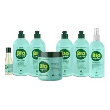Imagem de Linha Completa Super Cachos Biovegetais Kit Trihair