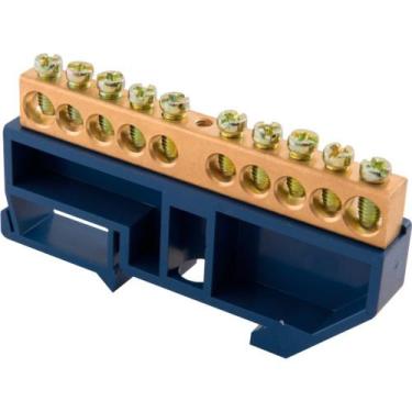 Imagem de Barramento Tramontina Neutro 10 Terminais Azul - 56300/121, Azul