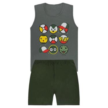 Imagem de Pijama Regata Pokebolas e Short - Izitex, 10