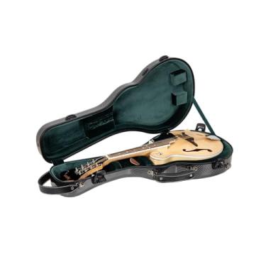 Imagem de Crossrock A capa de fibra de vidro ultraleve serve para a maioria dos bandolim estilo F, inclui capa protetora, compartimento interno, trava TSA preta (CRF5030MFBK)