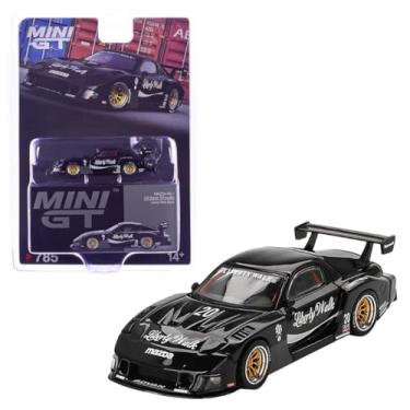 Imagem de Diecast Collectibles Model Car Compatible with Mini GT 1:64 Mazda RX-7 LB-Super Silhouette – Liberty Walk Black Limited Edition MGT00785