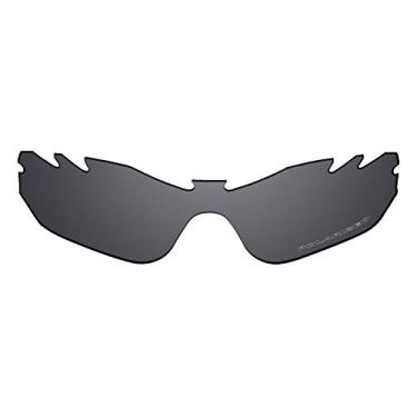 Imagem de Lentes de reposição OOWLIT compatíveis com óculos de sol Oakley Radar Edge Ventilado, Dark Chrome Polycarbonate Combine8™ Polarized, One Size
