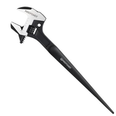 Imagem de MAXPOWER Chave Ajustável de 15,9 cm, Multifuncional 4 em 1: Chave Inglesa, Chave de Tubo, Martelo e Chave de Batata, Aço Cromado Vanádio