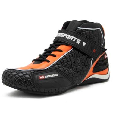 Imagem de 315AT Tenis Performance de couro, p/motociclista, Kart, e automobilismo 315 (Laranja, BR, Adulto, Numérico, 39)