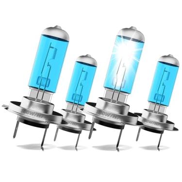 Imagem de SPBRTBUB Lâmpadas de farol compatíveis com lâmpadas de halogêneo Kia Optima 2014 2015, kits de lâmpadas de farol alto H7 + H7 farol baixo, Plug n Play, super brilhante 6000K branco, pacote com 4