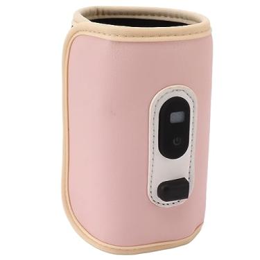 Imagem de Saco Aquecedor de Leite USB, Aquecedor de Mamadeiras, Display Digital Portátil, 5 Velocidades, Controle Inteligente de Temperatura, para Leite Materno, água, Caminhadas (PINK)