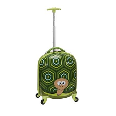 Imagem de Rockland Jr. Kids' My First Luggage de policarbonato com rodas rígidas, Tartaruga, Carry-On 19-Inch, My First Luggage - Mala com rodinhas rígidas