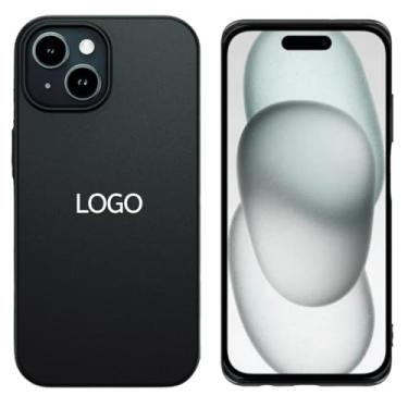 Imagem de Capinha Premium Aveludada para iPhone 15 Plus, Capa Preta