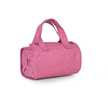 Imagem de A F 4-in-1 hanging Toiletry bag | Roll-up makeup organizer with 4 detachable PVC zip pouches| travel toiletry bag, 600D oxford fabric material organize Make up , Cosmetics, Pink