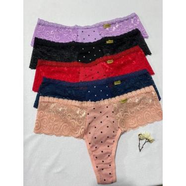 Imagem de Tanga Poá com Pala em Renda Super Confortável - Schott Lingerie, Roman