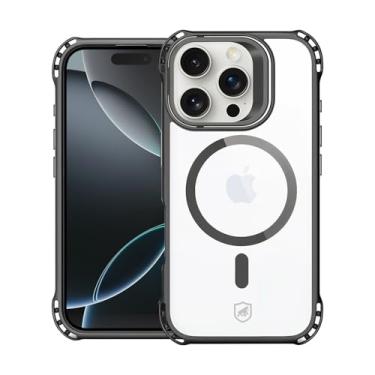 Imagem de Gshield Capa Case Capinha Protetora Anti-impacto AirBag com Borda Amortecedora + Alça Kickstand, Compatível com MagSafe (Preta, iPhone 16 Pro)