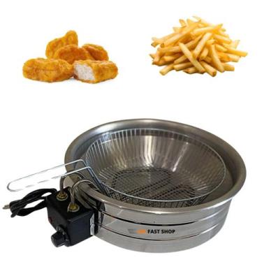 Imagem de Fritadeira Elétrica Industrial Tacho 7 Litros Inox Redonda - MK FAST S