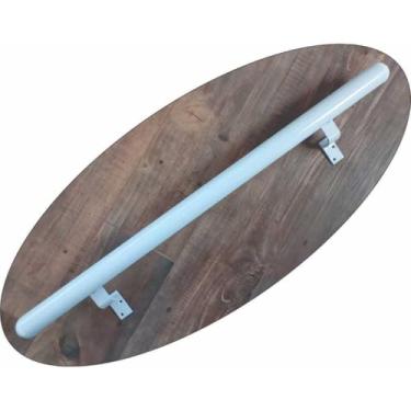 Imagem de Corrimão Tubo Redondo de Aluminio Branco 1 Metro/80CM/60CM/40CM(80CM.)