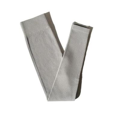 Imagem de Leggings de Yoga Feminina Cintura Alta - Sem Costura, Com Nervuras e C