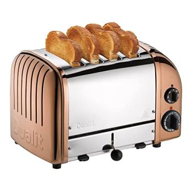 Imagem de Dualit Torradeira Classic 4 Slice Newgen - Aço Inoxidável - Feito À Mão No Reino Unido - Elementos Proheat Substituíveis - Descongela Pão - Temporizador Mecânico - Torradeira Classic De Cobre