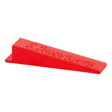 Imagem de 50 Cunhas Cortag Nivelador Espaçador Cor Vermelho P/ Pisos, Vermelho