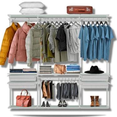 Imagem de Closet Armário Aramado Modulado Gaveta Prateleira 2,20m BR - Casa Expr