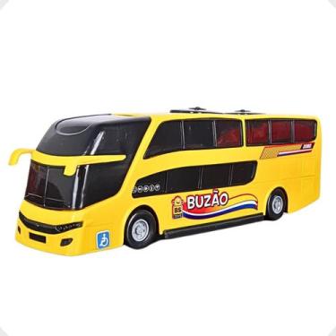 Imagem de Carrinho Brinquedo Ônibus 2 Andares De Brinquedo 24 Cm Mini Buzão - BS