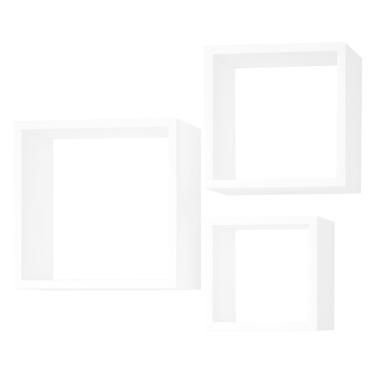 Imagem de Kits De 3 Nicho Decorativo Quarto, Sala, Branco Resistente