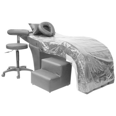 Imagem de Maca Estética Charme Para Cílios + Mocho + Escada + Capa Plástica Corino Preto