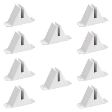 Imagem de Dualoai 10 peças Cão de cão Suporte portão de suporte Painel de cachorro, Branco