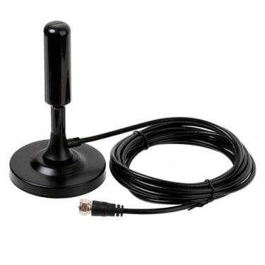 Imagem de Antena Digital Hdtv Interna Com Base Fixa E Cabo 5m