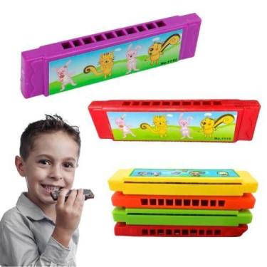 Imagem de Gaita Infantil Iniciantes Brinquedo Sopro Educacional Prenda Desenho B