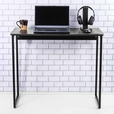 Imagem de Mesa Industrial Madeira Compacta Para Home Office Apartamento - Beto M