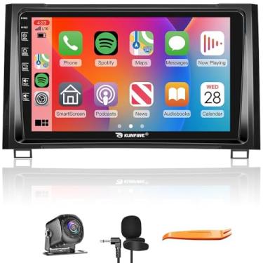 Imagem de Kunfine Car CarPlay Android Navegação Automática Rádio GPS Estéreo Câmera Reversa Tela IPS Touchscreen Tablet Pad Media Player para Toyota Tundra 2014-2018, se Aplicável Quad Core 2G + 64G
