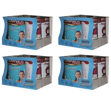 Imagem de 4 Kit Tinta Para Piscina Azul Renner 4,5lts Impermeável