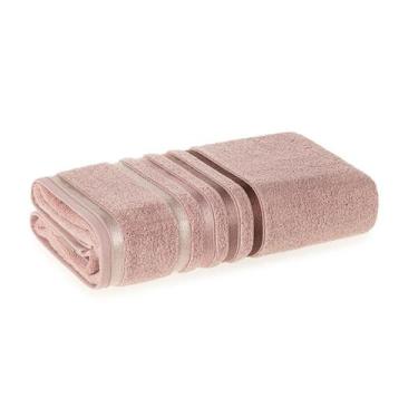 Imagem de Toalha De Banho Karsten Lumina Fio Penteado 500g/m² Antipilling, Rosa 