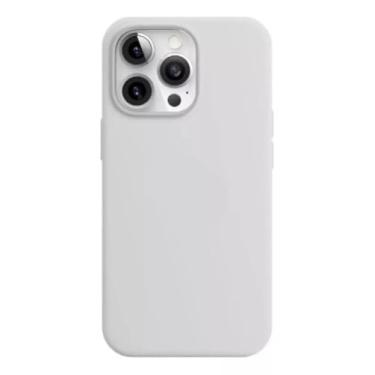 Imagem de Capa Capinha Case Para iPhone 11 a 16 Silicone Forro Aveludado Premium (Branco, 15 promax)
