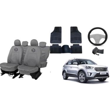 Imagem de Jogo capa couro Creta 14-21 conforto total + tapete - ferro tech br