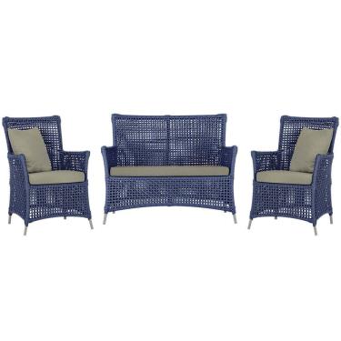 Imagem de  Jogo Sofá e 2 Poltronas de Área Igapó Alumínio