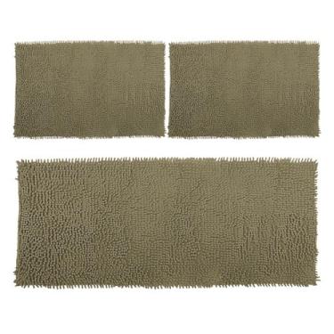 Imagem de Passadeira Tapete Antiderrapante 50 X 100 cm Bolinha  2 Tapetes Banhei