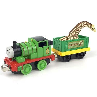 Imagem de Conjunto de trem de brinquedo Flmenunu Percy com carruagem de animais, escala 1:43