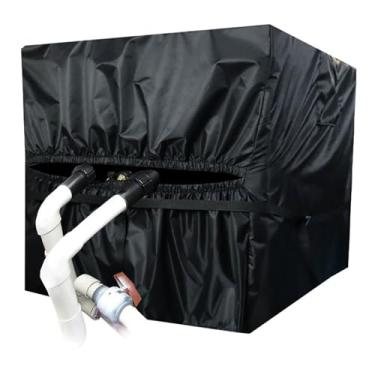 Imagem de Capa para aquecedor de piscina, capa para bomba de piscina em tecido Oxford 420D revestido de prata com zíper e alça Capa para bomba de calor à prova d'água para serviços pesados