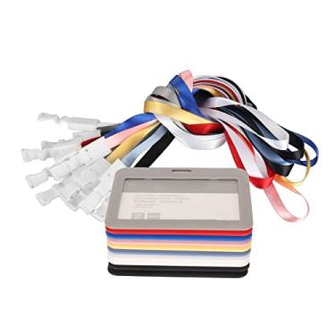 Imagem de 10pcs Variados Portadores de Crachás Plásticos de Cor de Cor Com Colapsos para Cartões de Identificação Vertical Em Ambientes Profissionais (Horizontal)