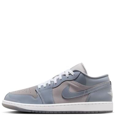 Imagem de Nike Tênis masculino Air Jordan 1 Low, Cinza médio/branco/cinza frio, 38