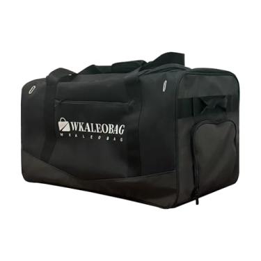 Imagem de Bolsa esportiva extra grande com compartimento para sapatos, bolsa de viagem de grande capacidade de 80 L, 100 L, 120 L, para acampamento, fitness, viagens e fins de semana, preta, Preto, 34"X14"X16