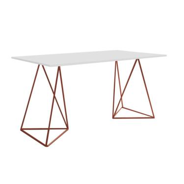 Imagem de Escrivinha Mesa Bela Vista Cobre E Tampo Branco - Cor: Branco