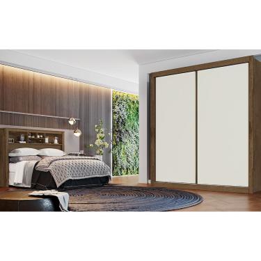 Imagem de Roupeiro Zurique Sem Espelho 100 Mdf Brauna/ Off White