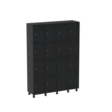 Imagem de Armario Roupeiro 16 Portas Aço Grp 504/16 Preto