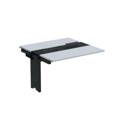 Imagem de Complemento De Mesa Plataforma Para Coworking Para 2 Pessoas 120x120 Cinza-preto